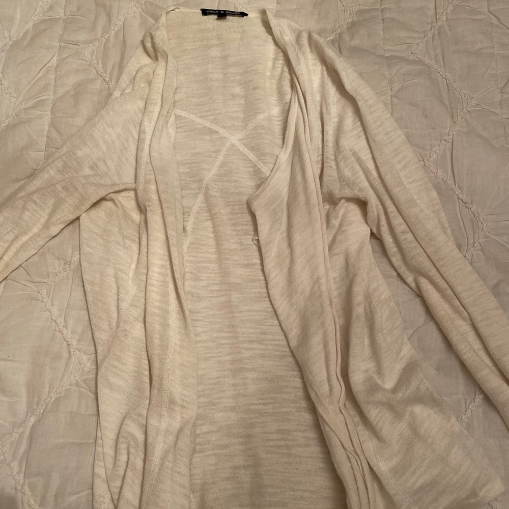 White cardigan